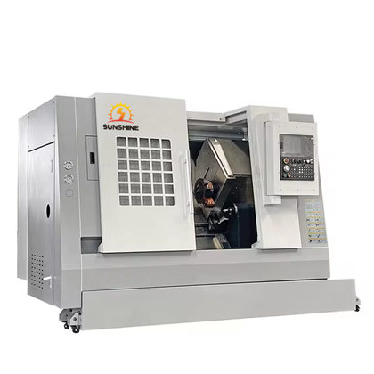 Dostosowana tokarka do szyn skośnych